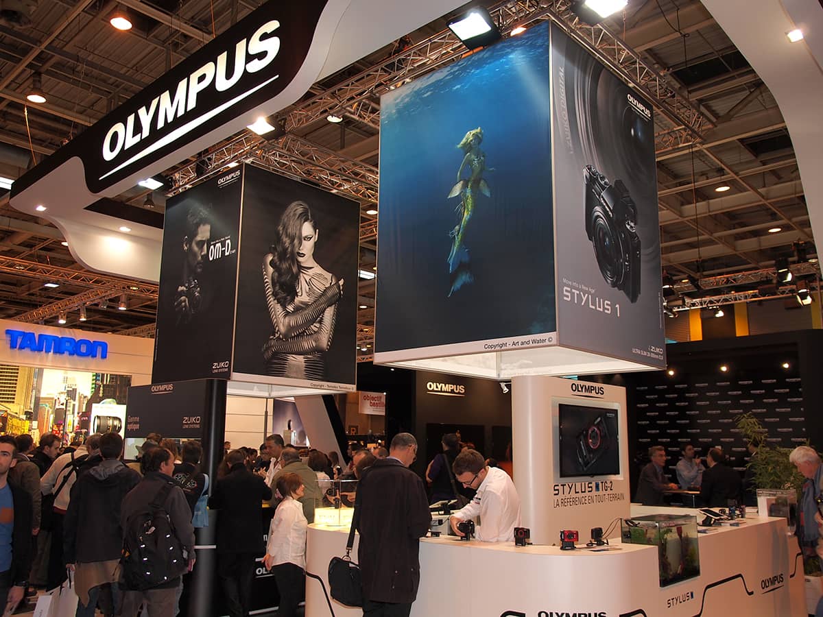 Olympus booth at Salon de la Photo.